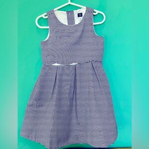 Janie and Jack Sleeveless Navy/White Striped Dress. Size 2T. Excellent condition